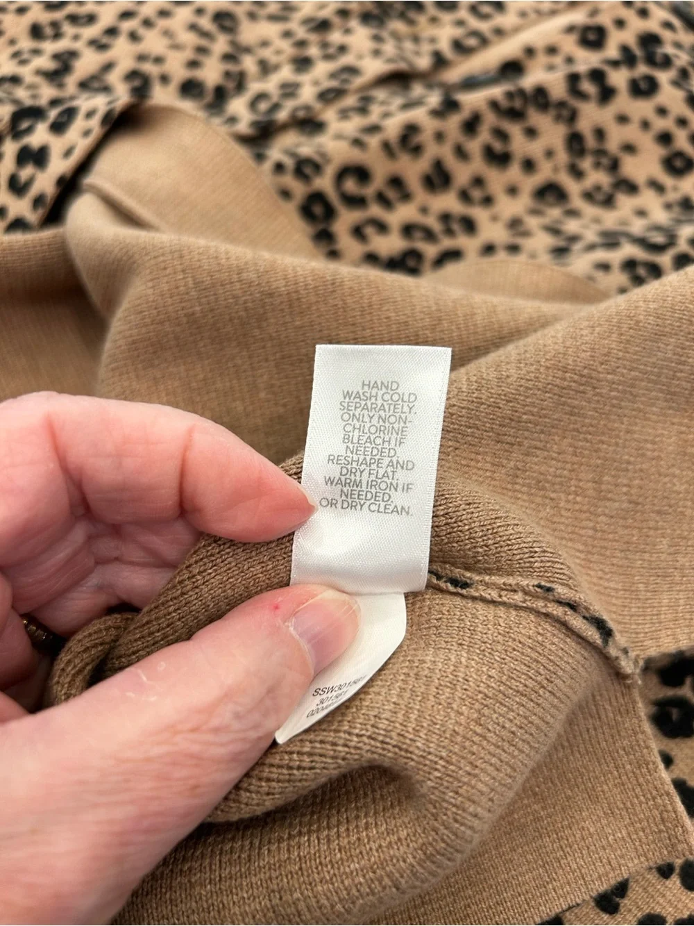 H&M Leopard Print Button-Front Cardigan - Tan & Black
